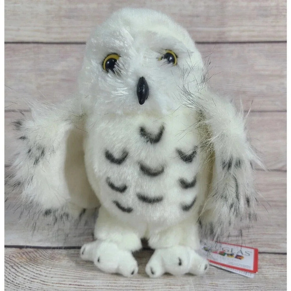 Douglas Plush Wizard Snowy Owl Stuffed Animal #3841 Hedwig Harry Potter 8" New - Picture 1 of 5